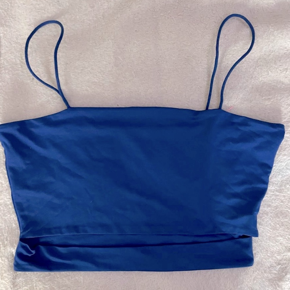 Shein Blue cut out tank